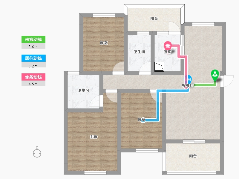 四川省-南充市-富春山居-90.49-户型库-动静线