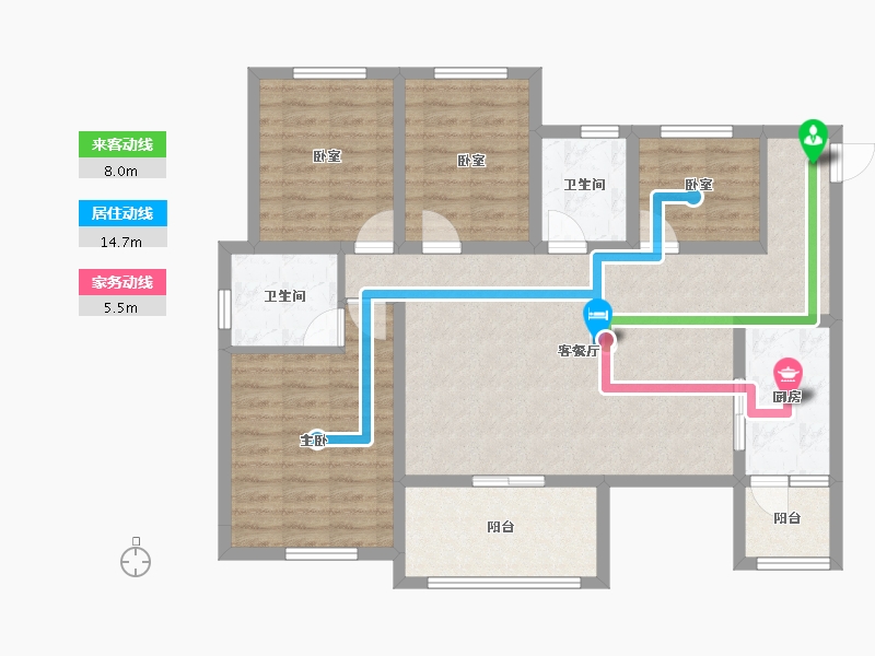 四川省-南充市-富春山居-100.97-户型库-动静线