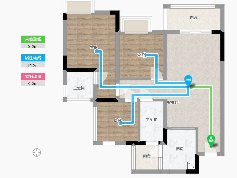 四川省-内江市-邦泰·大学城1号-72.02-户型库-动静线