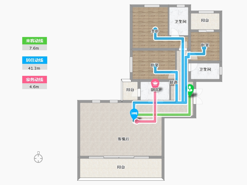 四川省-南充市-富春山居-125.85-户型库-动静线