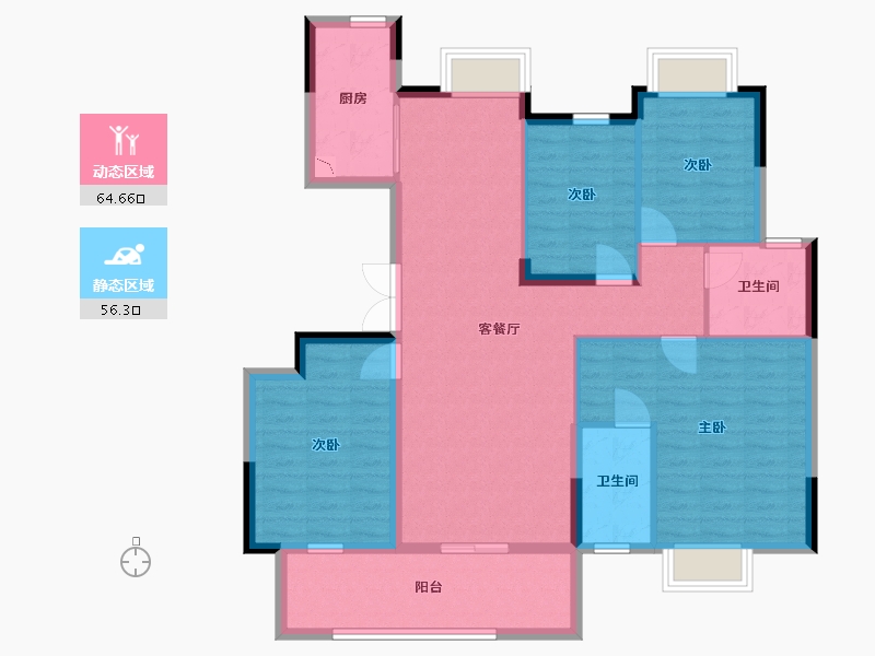 广西壮族自治区-南宁市-龙光天宸-108.90-户型库-动静分区