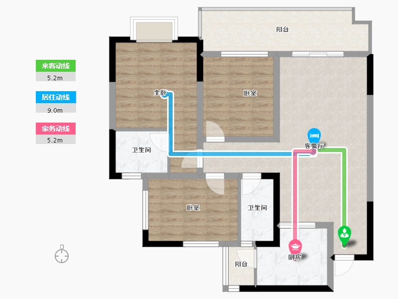 四川省-遂宁市-正黄·翡翠湾-94.42-户型库-动静线