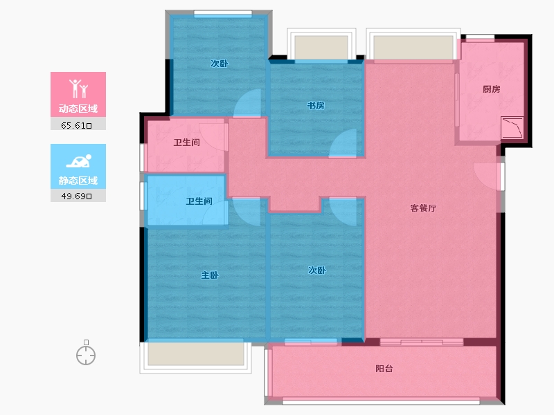 福建省-漳州市-建发玺院-105.00-户型库-动静分区