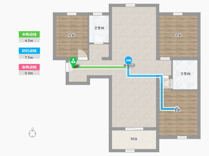 河北省-石家庄市-和西苑-93.72-户型库-动静线