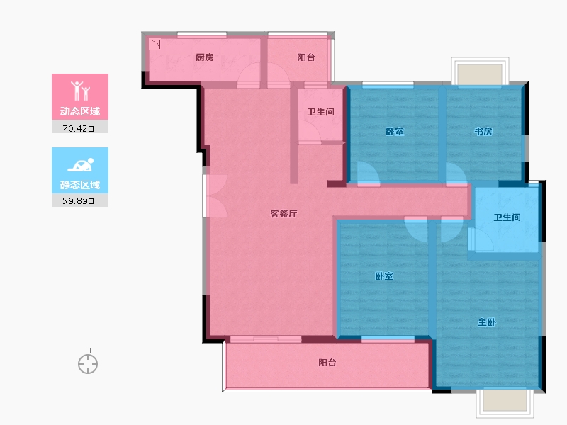 四川省-遂宁市-正黄·翡翠湾-115.21-户型库-动静分区