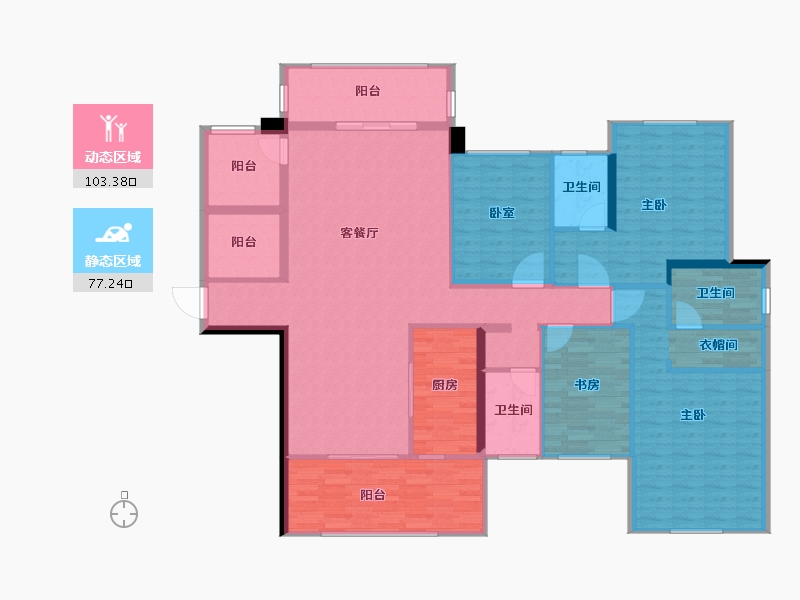 广西壮族自治区-百色市-碧园·紫荆城-165.46-户型库-动静分区