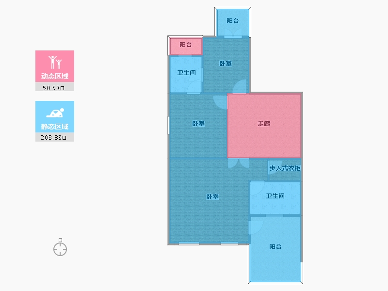 浙江省-杭州市-融创金成西溪海-238.00-户型库-动静分区