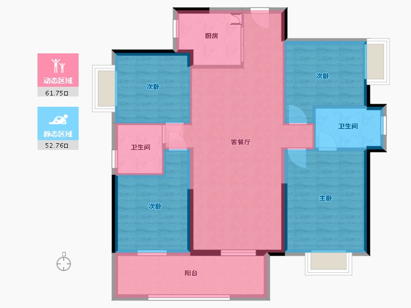 广西壮族自治区-南宁市-龙光天宸-103.01-户型库-动静分区