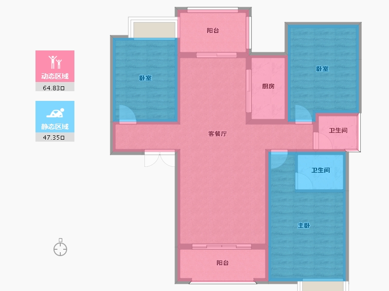 四川省-南充市-金龙豪府-100.28-户型库-动静分区