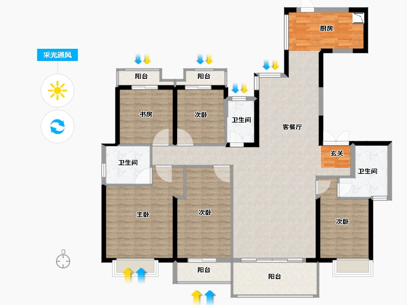 广西壮族自治区-南宁市-交投地产和顺园-163.53-户型库-采光通风