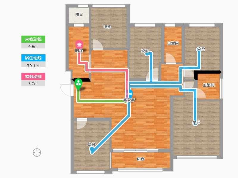 广西壮族自治区-百色市-靖西普罗旺斯-125.12-户型库-动静线