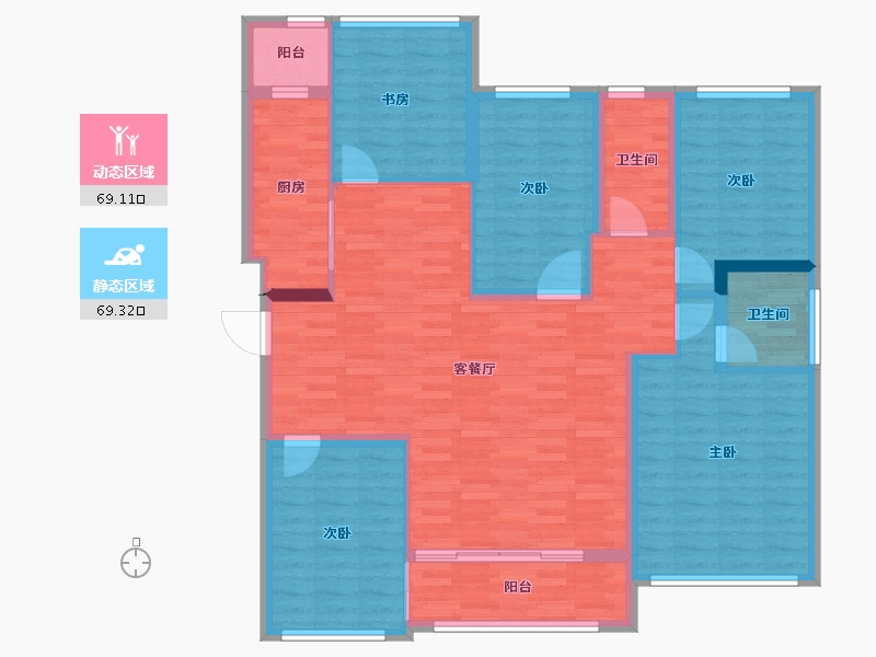 广西壮族自治区-百色市-靖西普罗旺斯-125.12-户型库-动静分区