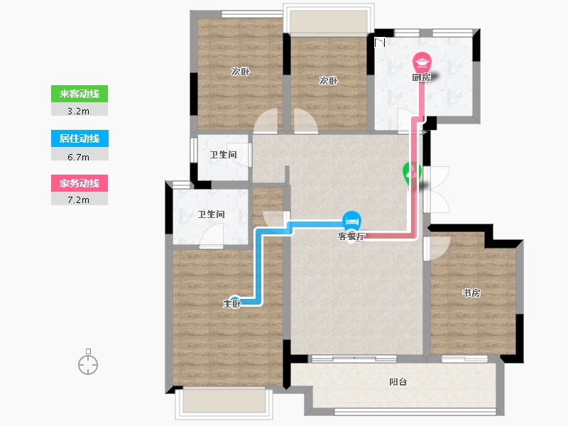 广西壮族自治区-桂林市-金科集美东方-104.91-户型库-动静线