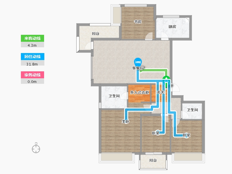 浙江省-杭州市-富力十号-126.00-户型库-动静线