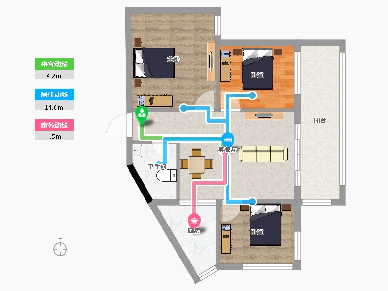 广西壮族自治区-百色市-靖西普罗旺斯-65.02-户型库-动静线