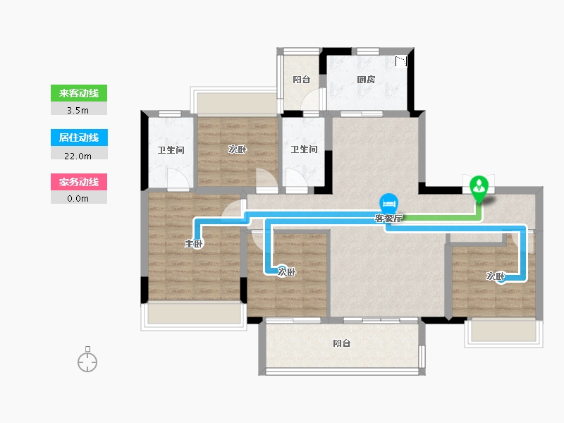 广西壮族自治区-桂林市-桂林融创九棠府-97.34-户型库-动静线