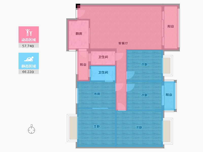 广西壮族自治区-钦州市-百利华庭二区-112.32-户型库-动静分区