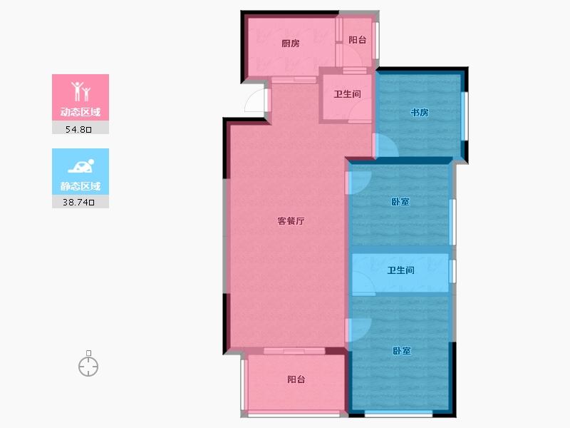 四川省-绵阳市-隆生誉峰-83.03-户型库-动静分区