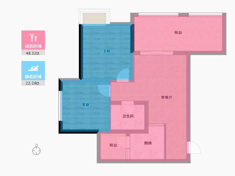 四川省-遂宁市-涌岷香榭城-62.14-户型库-动静分区