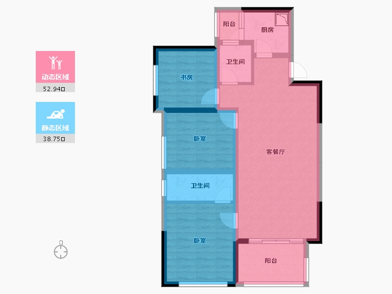 四川省-绵阳市-隆生誉峰-81.13-户型库-动静分区