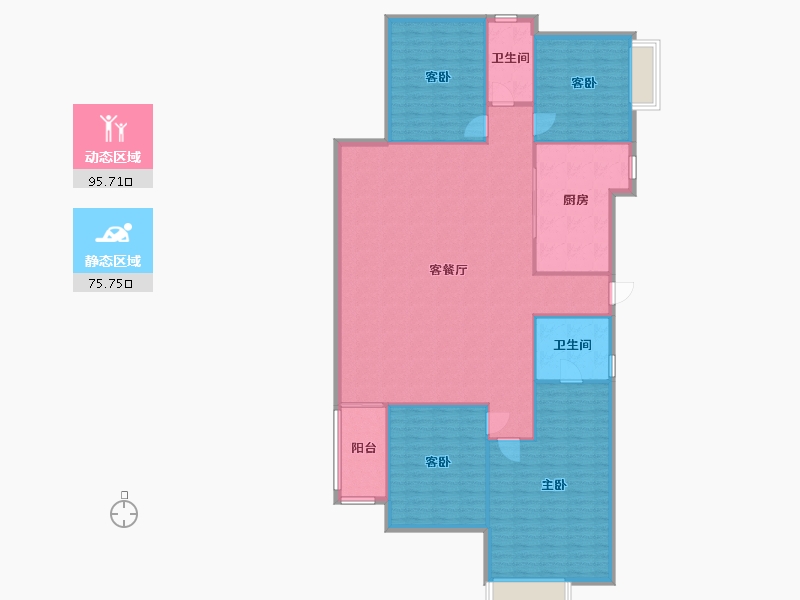 江西省-南昌市-美的 悦江府-160.00-户型库-动静分区