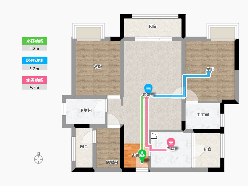 四川省-内江市-西城国际社区-73.78-户型库-动静线