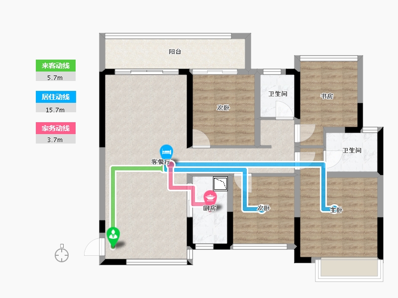 广西壮族自治区-桂林市-金科集美东方-99.05-户型库-动静线