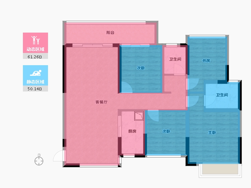 广西壮族自治区-桂林市-金科集美东方-99.05-户型库-动静分区