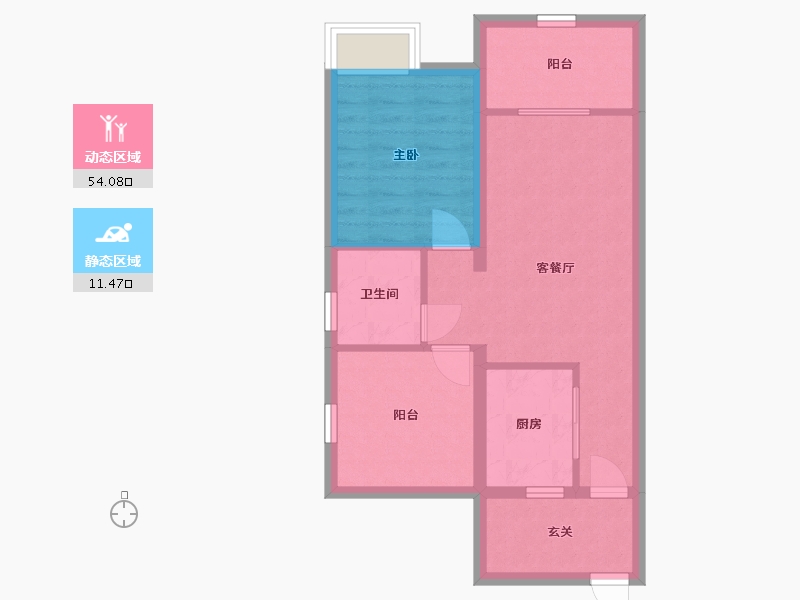 广西壮族自治区-北海市-强盛城市海岸-58.10-户型库-动静分区