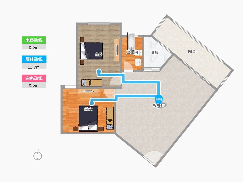 广西壮族自治区-百色市-靖西普罗旺斯-74.60-户型库-动静线