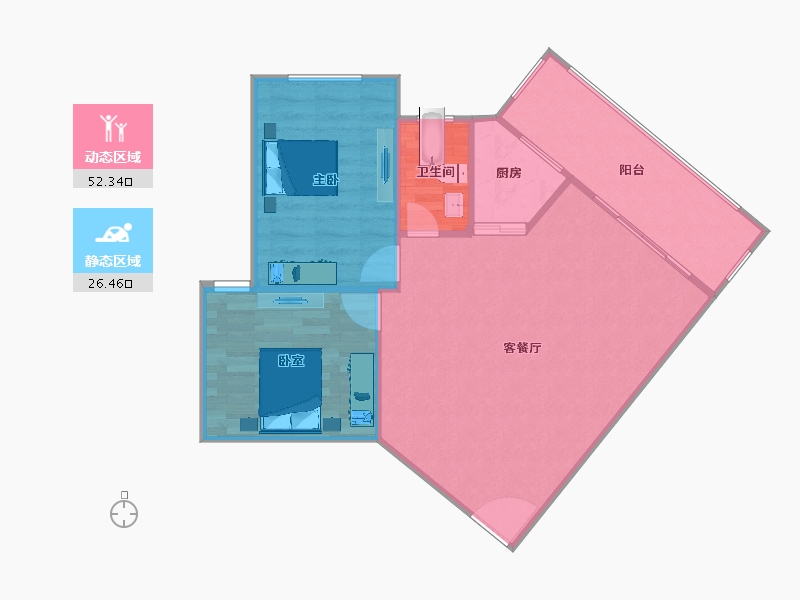 广西壮族自治区-百色市-靖西普罗旺斯-74.60-户型库-动静分区