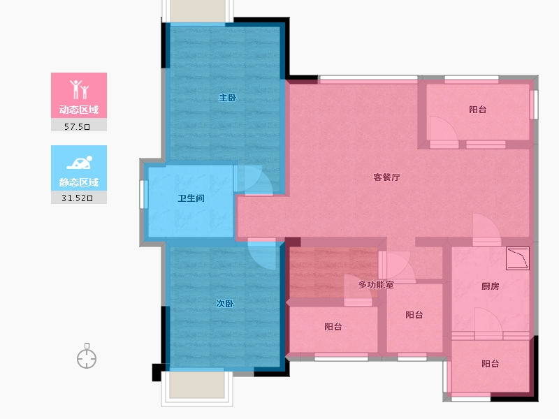 四川省-内江市-西城国际社区-77.02-户型库-动静分区