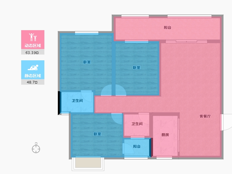 广西壮族自治区-百色市-靖西普罗旺斯-100.97-户型库-动静分区