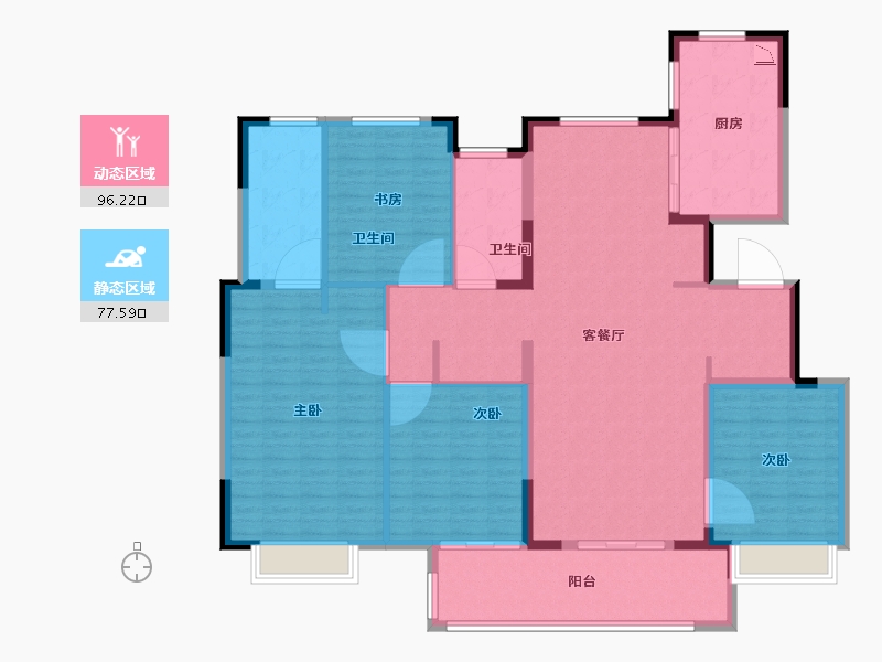 江苏省-南京市-万象天地九悦-159.00-户型库-动静分区