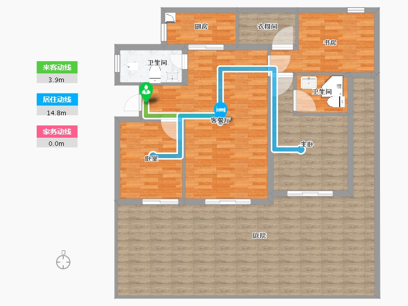 四川省-绵阳市-首开仙海龙湾二期如院-134.36-户型库-动静线