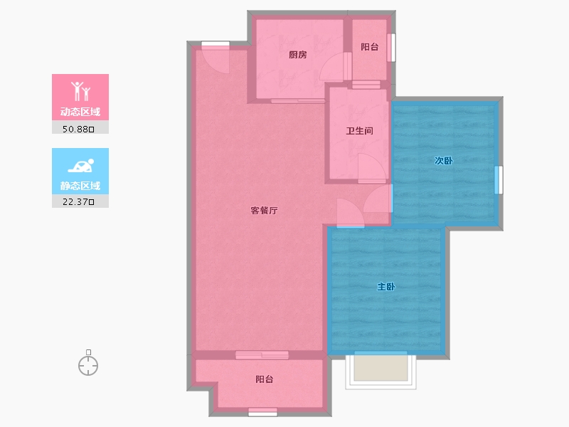 广西壮族自治区-北海市-龙湖壹号-65.48-户型库-动静分区