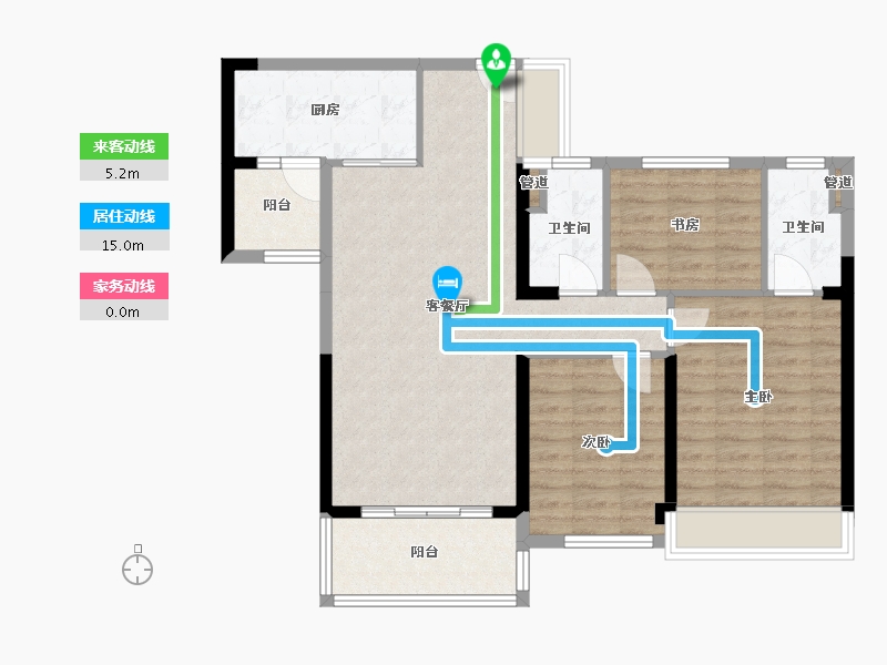 广西壮族自治区-桂林市-桂林碧桂园长寿谷-89.38-户型库-动静线