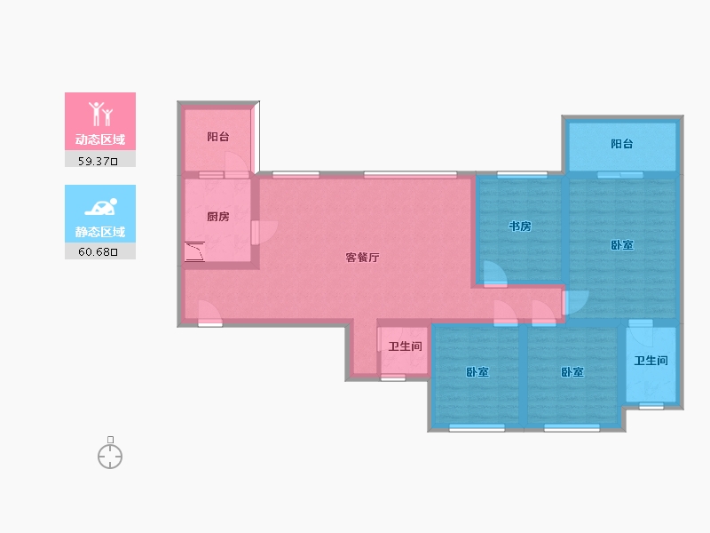 四川省-眉山市-首创天府滨江-105.51-户型库-动静分区