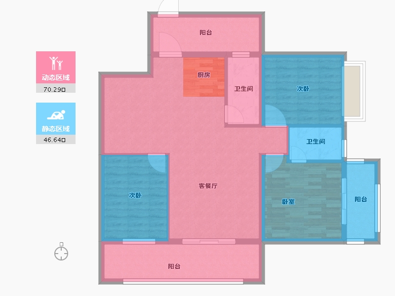 广西壮族自治区-百色市-靖西普罗旺斯-105.53-户型库-动静分区