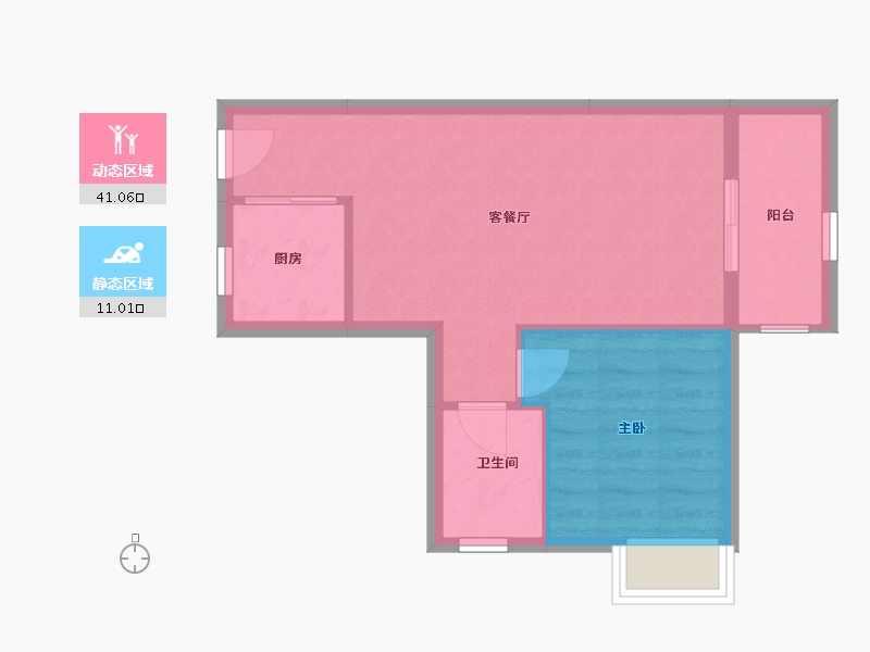 广西壮族自治区-北海市-龙湖壹号-46.82-户型库-动静分区