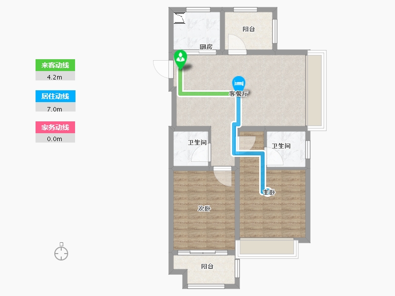 浙江省-杭州市-美都良景学府-78.71-户型库-动静线