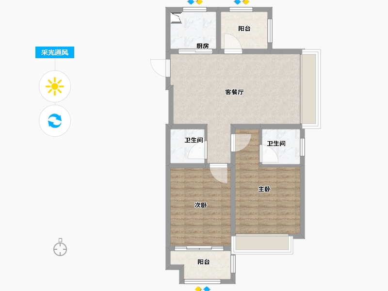 浙江省-杭州市-美都良景学府-78.71-户型库-采光通风