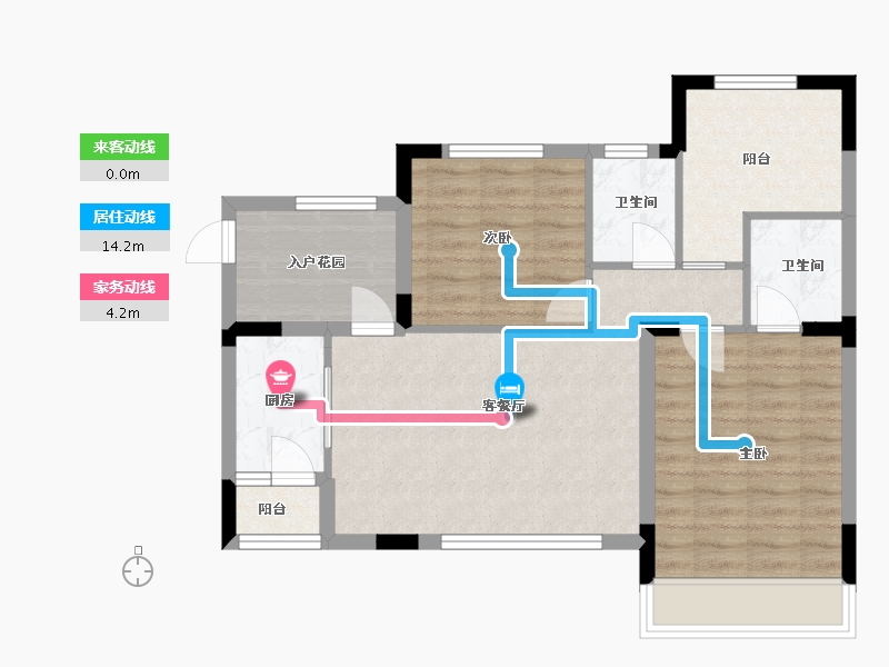 四川省-内江市-西城国际社区-73.00-户型库-动静线