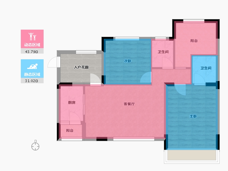 四川省-内江市-西城国际社区-73.00-户型库-动静分区