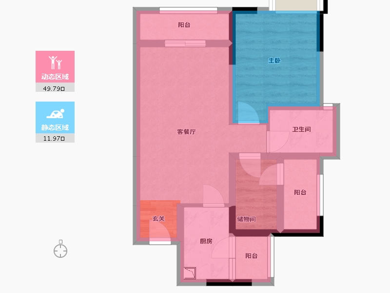 四川省-内江市-西城国际社区-53.20-户型库-动静分区