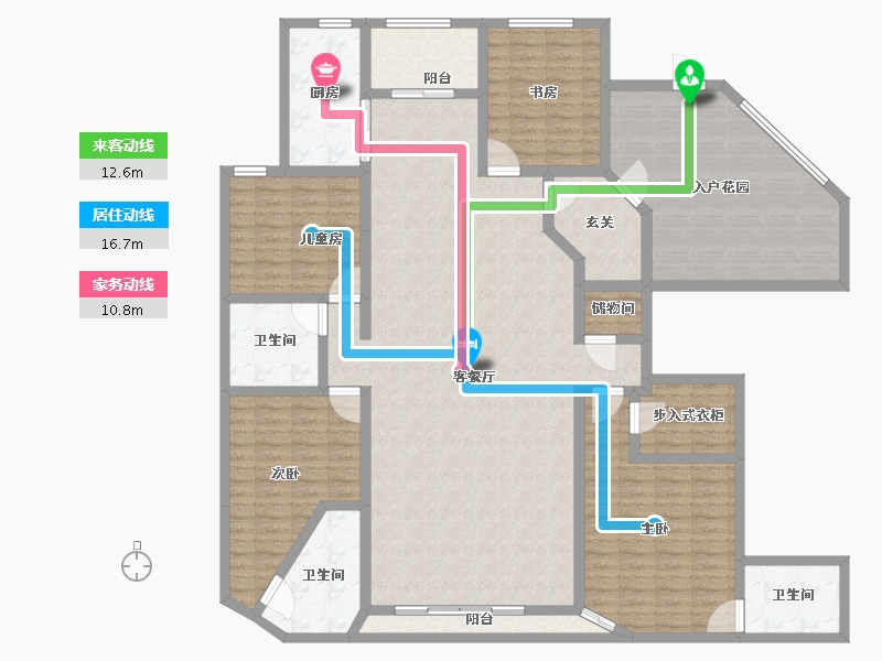 海南省-三亚市-海航财富海湾-195.28-户型库-动静线