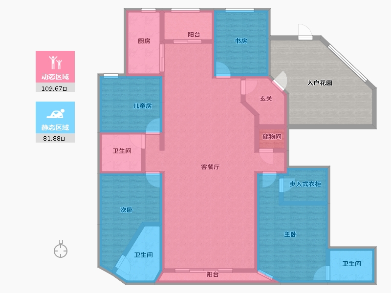 海南省-三亚市-海航财富海湾-195.28-户型库-动静分区