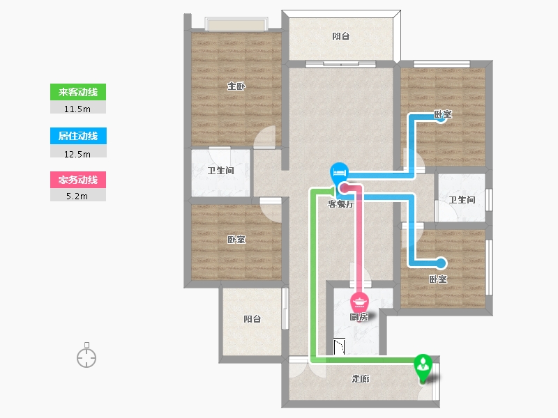 四川省-泸州市-天誉誉府-110.43-户型库-动静线