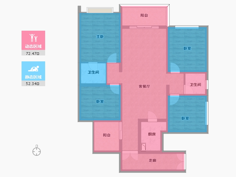 四川省-泸州市-天誉誉府-110.43-户型库-动静分区