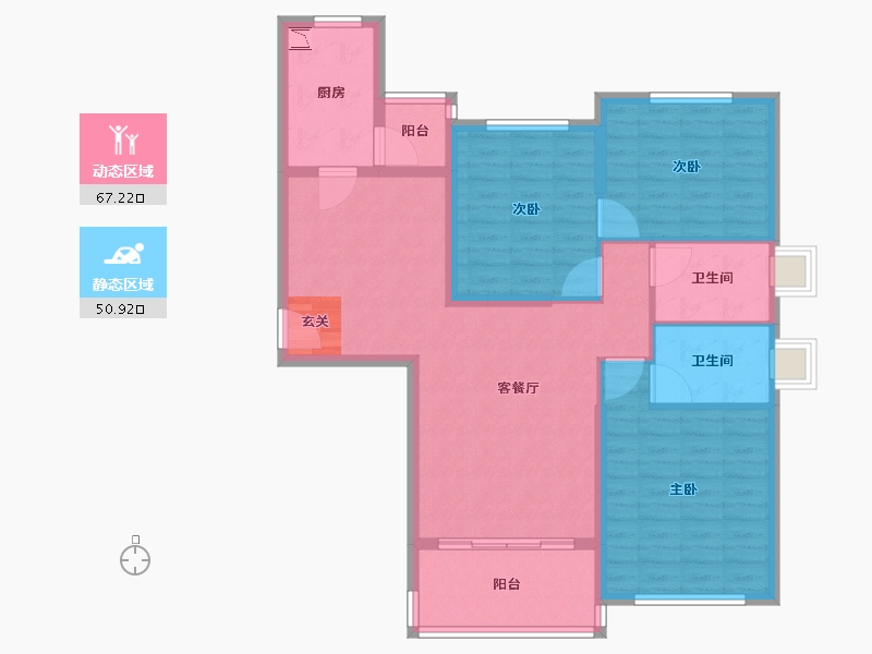 广东省-潮州市-潮州恒大城-106.40-户型库-动静分区